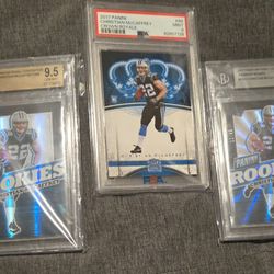 Christian McCaffrey ROOKIES   3 Cards-- 9.5,9,9