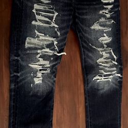 Athletic Skinny Ripped Jeans- American Eagle