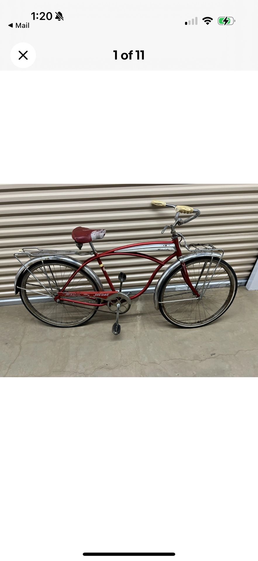  Vintage Schwinn Tank Bike Jaguar