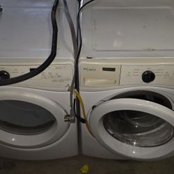 Whirlpool Duet front-load washer and dryer set.