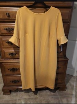 Calvin Klein Yellow Bell Sleeve Dress-size 18W or 2XL
