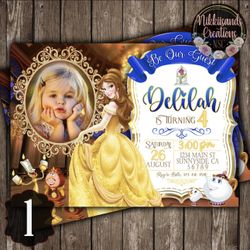 Beauty And The Beast Invitations