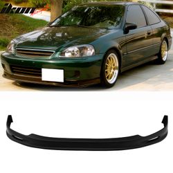 Fits 96-98 Honda Civic Mugen Style Front Bumper Lip PU Rough Textured Surface