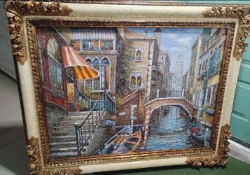 Beautiful Large Oil Painting  Vintage