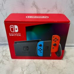 New Nintendo Switch Console Bundle with Neon Blue & Red Joy-Con.