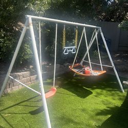 Swing Set, Toy Box an Assortment of Toys(Sold Separately)