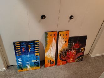 Abstract Canvas Wall Art Set of 4