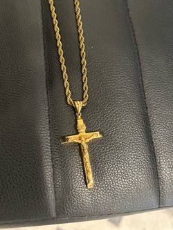 Gold chain with cross