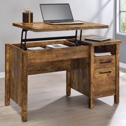 Lift-Top Writing Desk In Antique Nutmeg Finish! SUPER SALE!