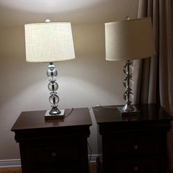 Night Stand, Lamps and Dresser 