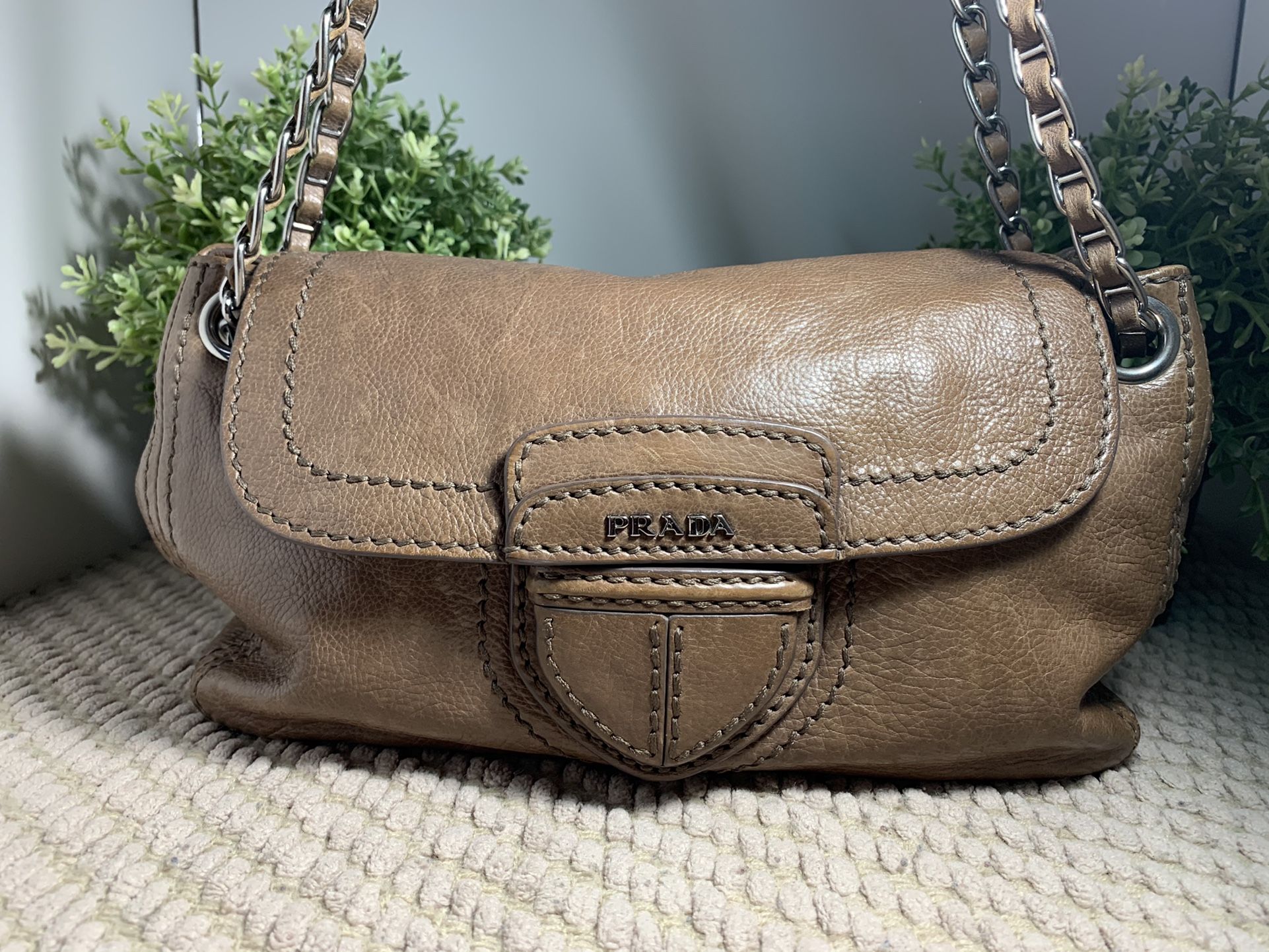 Authentic Prada Leather 2 Way Bag