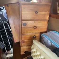2 Vintage Wood Nightstands