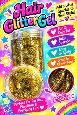 Hair glitter gel