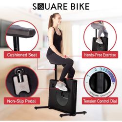 Compact Office Bedroom Dorm Exercise Stationary Square Bike Indoor Bicycle 