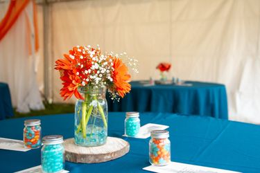 LA Linens Dark Teal table cloth