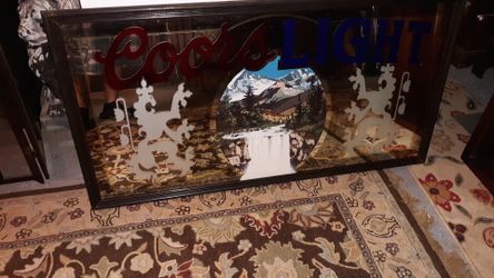 Awesome Coors Light reverse painted mirror