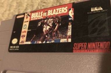 Bulls vs Blazers NBA Playoff - SNES Game