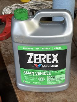 Zerex Asian Vehicle Green Antifreeze Coolant 50/50 Pre-Diluted 1 Gallon (BRAND NEW / NEVER USED)