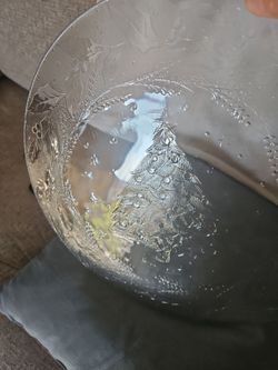 CHRISTMAS 13" glass platter