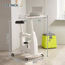 🥨FLEXISPOT V9( Model: V9 PRO MAX) 3-IN-1 Exercise Bike, All-in-one Under Desk Bike with Pedal Exerciser, Indoor Cycling Bike with Adjustable Resistan