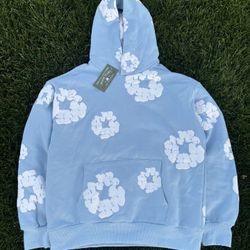 Denium tear hoodie