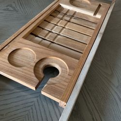 $15. Wood tray Bathtub with wine 🍷 holder
