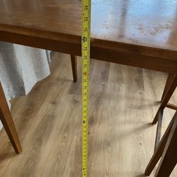 Very good quality, solid wood table and four chairs