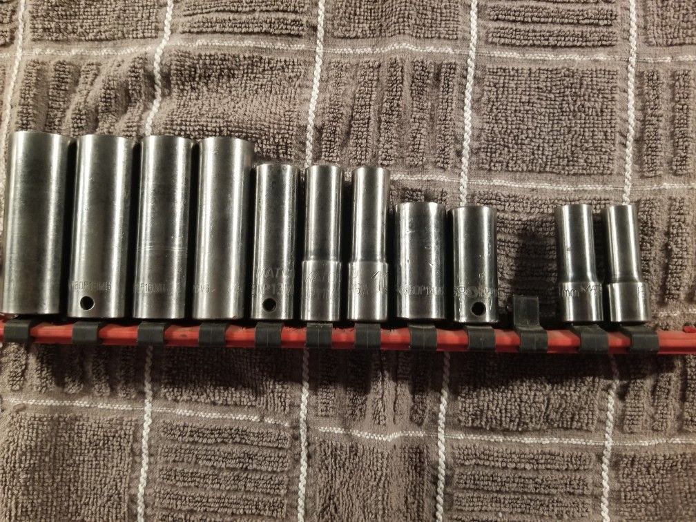 Matco 3/8 Metric Impacts And Socket Rail