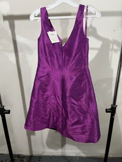 Short Purple Dress Size 10 Brand New