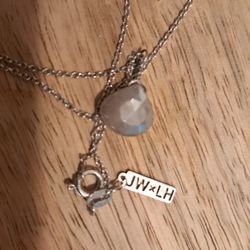 Gorgeous New In Box Johnny Was Gray Moonstone Sterling Silver Pendant