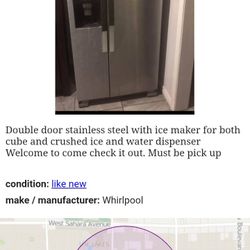 Double Door Stainless Refrigerator 