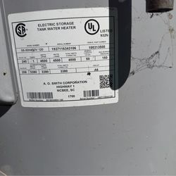 Electric Water Heater like newUsed less than a year