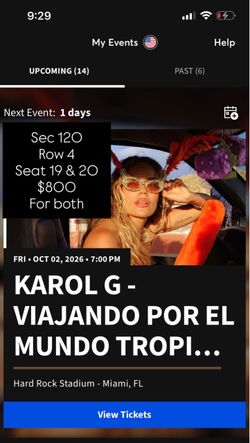 Friday 10/2 Karol G Concert