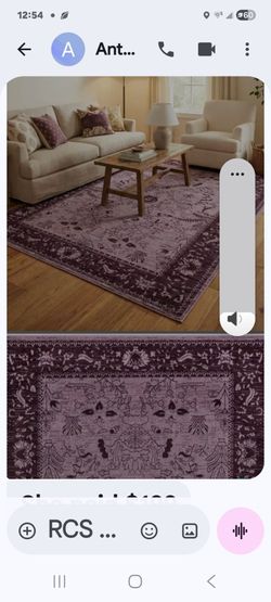 Purple, seven by ten rug