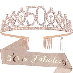 50th Birthday Crown And Sash