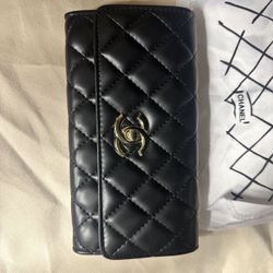 Chanel Diamond Stitched Wallet