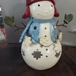 138 Snowman Candle Holder