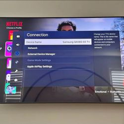 Samsung QN65Q60BD 65" TV 4K UHD QLED