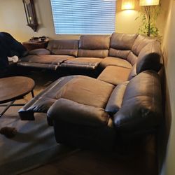 *Free Delivery* Living Spaces Couch Loveseat Power Recliner Sofa Set