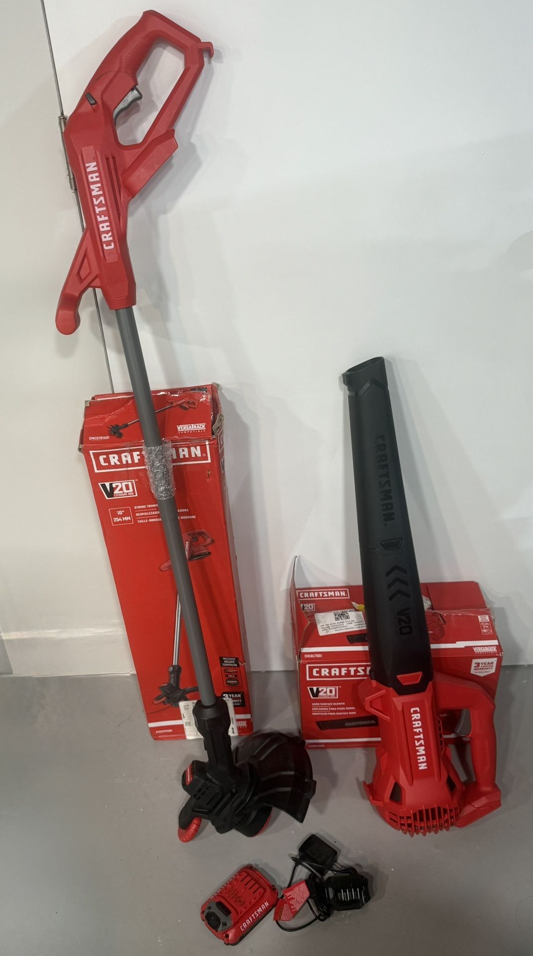 CRAFTSMAN 20V MAX Weedwacker & Leaf Blower Combo Kit – Battery & Charger Included 