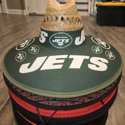 New York Jets Straw Hat Sombrero Cap Beach Festival Pool Summer Sports tools Lawn Party Gorra 