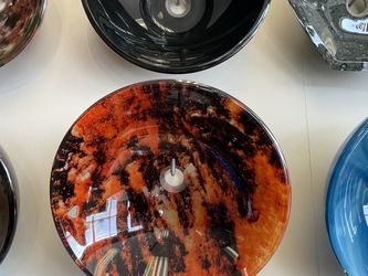 Glass Bowl Shape Vessel Bathroom Sink