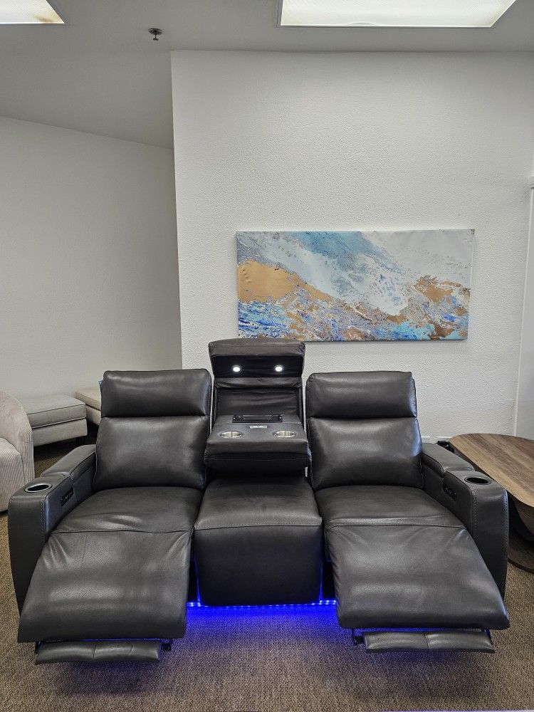 Leather Sofa Greymel