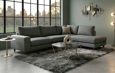NEW SECTIONAL GRAY FABRIC 105x60