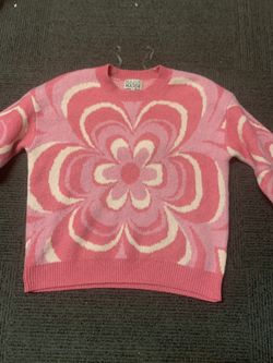 Pink Floral Sweater