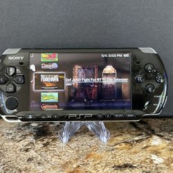 PSP 3001 Modded Black Console - Sony Playstation Portable - New Battery 