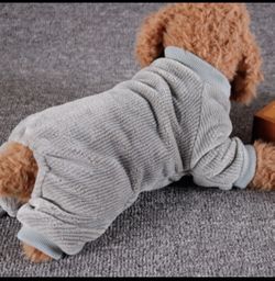 Dog Winter Clothes M Gray 