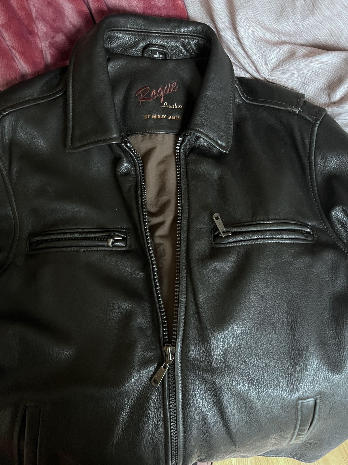Motorcycle Real Leather Jacket For Men