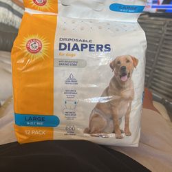 Arm & Hammer Disposable Dog Diapers, Size Large, 12 Count