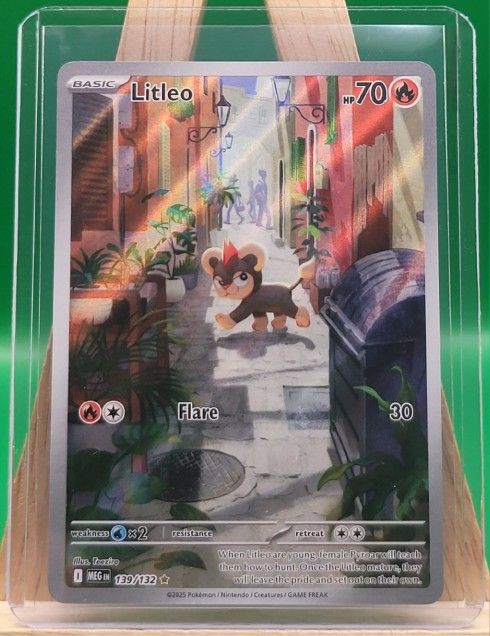 2025 Pokemon Mega Evolution MEG EN Litleo Illustration Rare #139/132, FP, Mint
